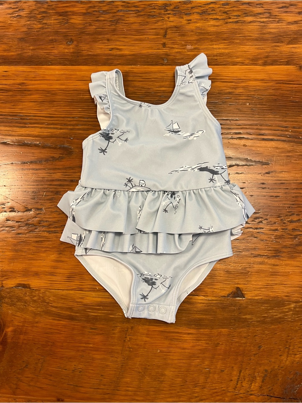 Carter's, Baby Girl Swimsuit with Ruffles, Size 9 months